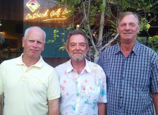 Wednesday’s winners at Phoenix: Paul Greenaway with Raleigh Gosney and Jack Piercefield.